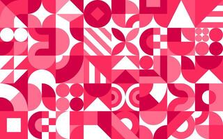 Valentines abstract geometric shapes background vector