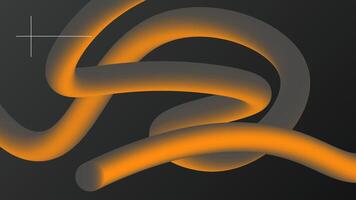 abstract dark color wavy shape orange light decorative background vector