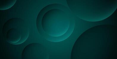 abstract green color wave papercut geometric shape overlap layers background vector