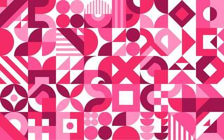 Geometric shapes Valentine day pattern background vector