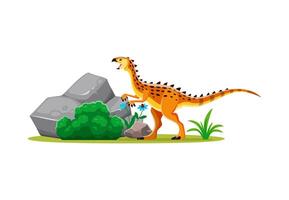 Jurassic Scutellosaurus dinosaur funny character vector