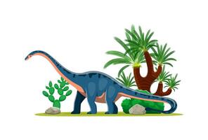 Shunosaurus prehistoric dinosaur sauropod reptile vector