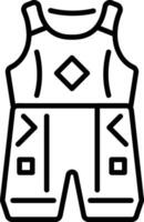 A line style icon of a romper vector