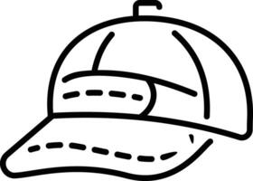 A line style icon of a p cap vector
