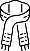 Winter scarf icon in line style vector