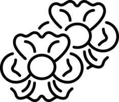 Hair scrunchies icon in line style vector