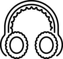 An outline style icon of earmuffs vector