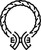 Braided bracelet icon in outline style vector