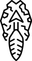 A line style icon of ancient stone vector