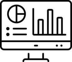 Data insights icon in line style vector