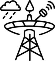 A line style icon of weather radar vector