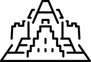 A linear icon of inca machu vector