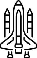 Space shuttle icon in linear style vector