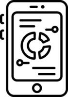 Phone reporting icon in line style vector