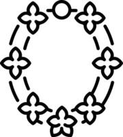 Outline icon depicting a hawaiian lei vector