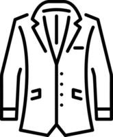 Formal blazer icon in line style vector