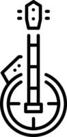 A line icon of folk instrument vector