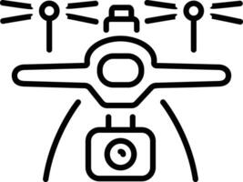 A line style icon of news drone vector
