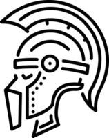 A linear icon of women helmet vector