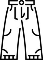 Jeans pants icon in line style vector