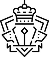 A line style icon of royal seal vector