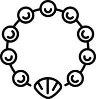 A line style icon of beautiful shell necklace vector