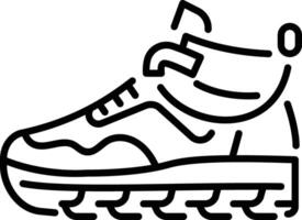 Linear icon of sneakers vector