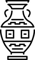 A line style icon of ancient pottery vector