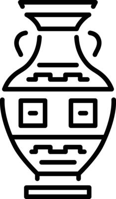 A line style icon of ancient pottery
