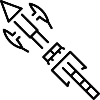 Old weapon icon in linear style vector