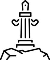 A line style icon of excalibur icon vector