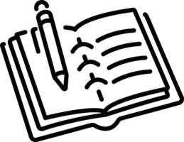 Logbook icon in linear style vector