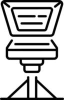 Teleprompter display icon in line style vector
