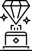 Diamond exhibition icon in line style vector