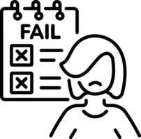 A line style icon of student report vector