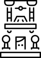 Museum art gallery icon in line style vector