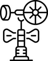 A linear style icon of anemometer device vector