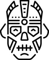 Burial mask icon in outline style vector