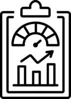 Kpi report icon in linear style vector