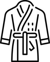 Bathrobe icon in line style vector