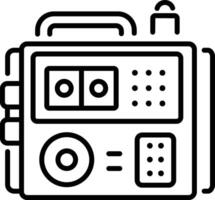 A line style icon of news recorder device vector