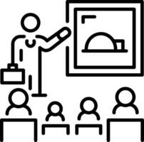 Art auction icon in linear style vector