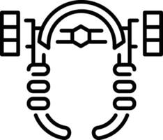A line style icon of a nose ring vector