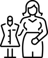 A line style character icon of fashion designer vector