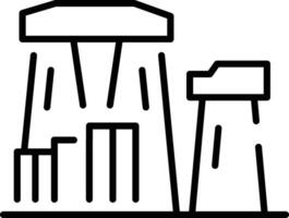 Stonehenge icon in linear style vector