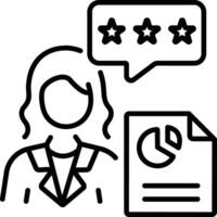 Report reviewer icon in linear style vector