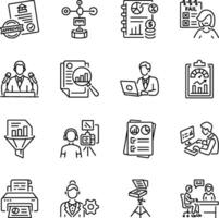 Collection of Reporting and Analysis Icons vector