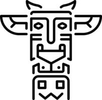 A line style icon of ancient totem vector