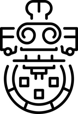 Ancient artifact icon in linear style
