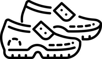 Clogs shoes icon in outline style vector